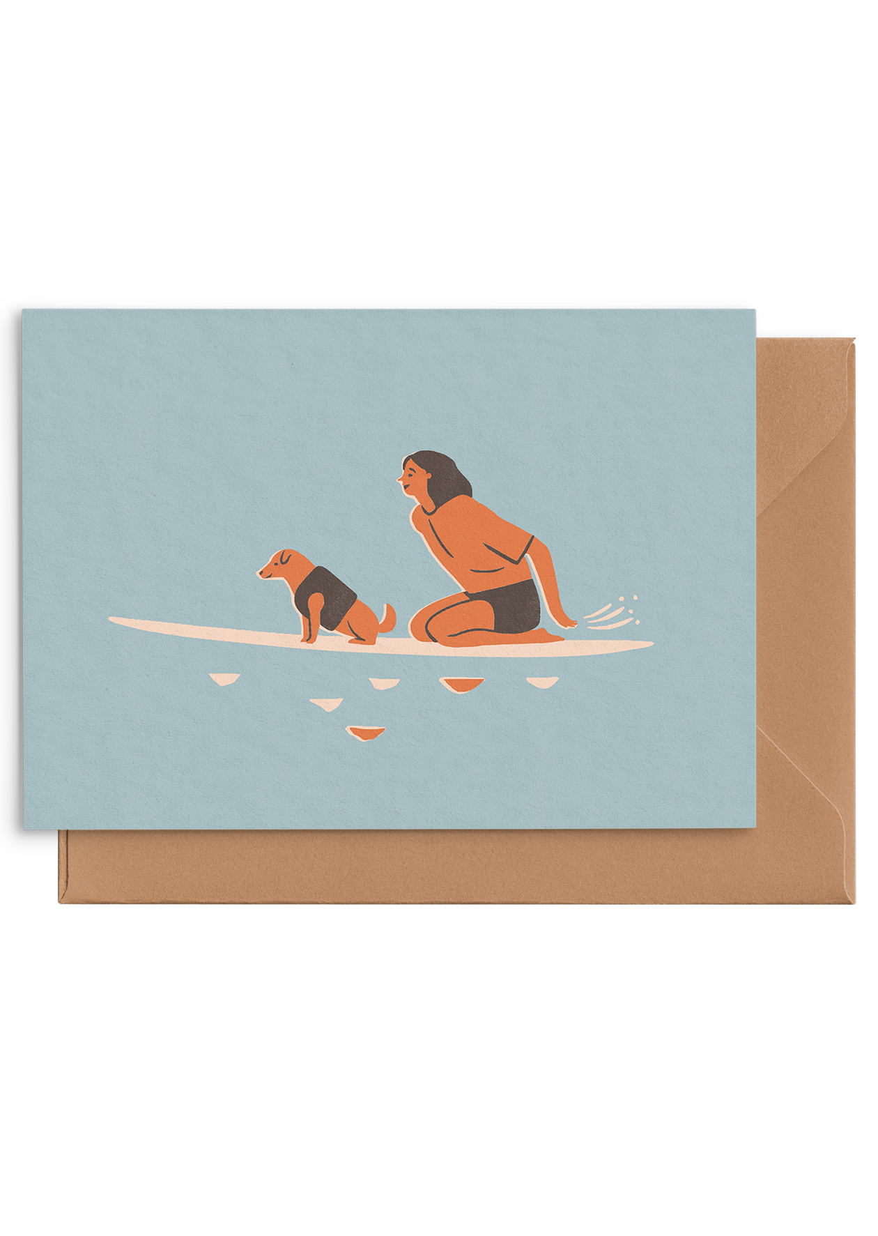 Hang ten with your furry friend - Card