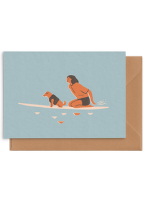 Hang ten with your furry friend - Card