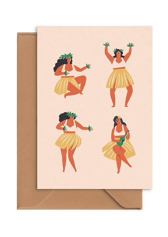 Hula dancers - Card